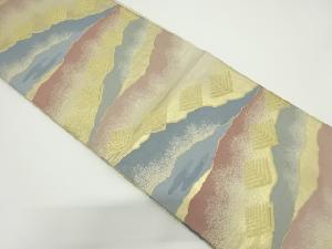 アンティーク　遠山に若松模様織り出し袋帯（材料）